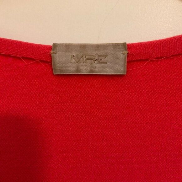 MRZ Pink Wool Blend V Neck Sweater Dress Medium - Picture 3 of 10